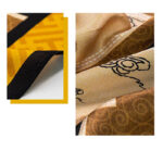 Buddha Stones Jungle Oil Painting Auspicious Clouds 100% Mulberry Silk Scarf Premium Grade 6A Double-sided Silk Neck Scarf Silk Shawl BS 23