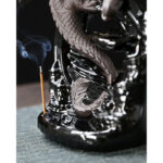 Buddha Stones Nordic Pterosaur Dragon Ceramic Backflow Smoke Fountain Protection Healing Incense Burner Decoration Incense Burner BS 6