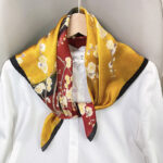 Buddha Stones Pastoral Scene Hot Air Balloon Spring Blossom 100% Mulberry Silk Neck Hair Scarf Silk Shawl BS 27
