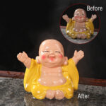 Buddha Stones Color Changing Laughing Buddha Resin Tea Pet Wealth Home Figurine Decoration Decorations BS 1