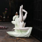 Buddha StonesTibetan Lotus Blessing Incense Burner Decoration Decoration BS 2