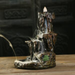 Buddha Stones Waterfall Backflow Incense Burner Mountain Tower Incense Holders Incense Burner BS 2