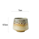 Buddha Stones Retro Kiln Change Ceramic Coffee Mug Tea Espresso Coffee Cup 200ml Coffee Mug BS Retro Red 7cm*6.5cm*200ml