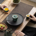 Buddha Stones Sanxingdui Ceramic Teacup Kung Fu Tea Cup With Bag Cup BS 19