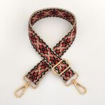 Buddha Stones Multicolor Embroidered Shoulder Bag Straps Bag Straps BS Beige Black Red