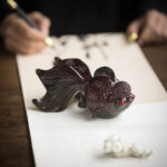 Buddha Stones Color Changing Koi Fish Resin Tea Pet Wealth Home Figurine Decoration Decorations BS 3