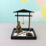 Buddha Statue Rocks Meditation Peace Zen Garden Set Home Decoration Decorations BS 4