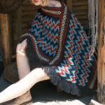 Buddha Stones Tibetan Shawl Striped Knitted Tassels Pullover Winter Cozy Travel Scarf Wrap Tibetan Shawl BS 7