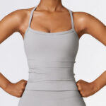 Buddha Stones Solid Color Crop Tank Top High Waist Shorts Sports Fitness Gym Yoga Outfits 2-Piece Outfit BS 31