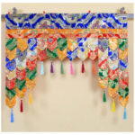 Buddha Stones Tibetan Five Colors Hanging Curtain Prayer Altar Healing Meditation Curtain Prayer Altar BS 2