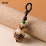 Buddha Stones Bodhi Seed Blessing Keychain Decoration Decoration BS Lotus