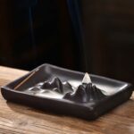Buddha Stones Mountains Flowing Water Ceramic Blessing Backflow Incense Burner Incense Burner BS 5