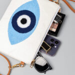 Buddha Stones Evil Eye Leaf Hamsa Canvas Crossbody Bag Shoulder Bag Handbag Crossbody Bag BS 2