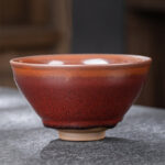Buddha Stones Vintage Red Brown Chinese Jianzhan Porcelain Teacup Kung Fu Tea Cup Jian Zhan Tea Cup BS 2