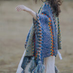 Buddha Stones Tibetan Shawl Soft Warm Knitting Cloak Winter Tibetan Tassel Scarf Tibetan Shawl BS 2