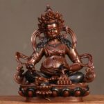 Buddha Stones Yellow Jambhala Bodhisattva Figurine Compassion Copper Statue Home Office Decoration Decorations BS 16cm*10cm*21.5cm