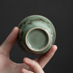 Buddha Stones Butterfly Flower Lotus Koi Fish Plum Blossom Ceramic Teacup Kung Fu Tea Cup 100ml Cup BS 13