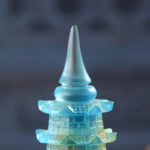 Buddha Stones Feng Shui Wenchang Tower Handmade Liuli Crystal Pagoda Art Piece Luck Home Office Decoration Decorations BS 9