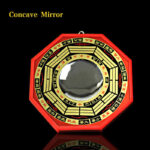 Buddha Stones Feng Shui Bagua Map Balance Living Room Energy Map Mirror Bagua Map BS 8 IN Concave Mirror Red
