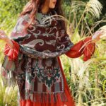 Buddha Stones Tibetan Flowers Leaves Branch Design Tassel Shawl Cozy Travel Scarf Wrap Tibetan Shawl BS 8