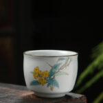 Buddha Stones Loquat Lychee Snow Scenery Landscape Grape Apple Ceramic Teacup Kung Fu Tea Cup Cup BS Loquat 6.5cm*5.5cm*130ml