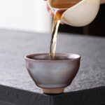 Buddha Stones Chinese Pink Gold Jianzhan Porcelain Teacup Kung Fu Tea Cup Jian Zhan Tea Cup BS 5