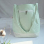 Buddha Stones Flower Crane Plum Blossom Embroidery Canvas Large Capacity Shoulder Bag Tote Bag Bag BS 8