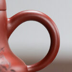 Buddha Stones Vintage Bamboo Peach Blossom Purple Clay Kung Fu Teapot Teapot BS 9