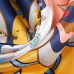 Buddha Stones Pastoral Scene Hot Air Balloon Spring Blossom 100% Mulberry Silk Neck Hair Scarf Silk Shawl BS 20