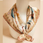 Buddha Stones Dunhuang Riyue Mountain 100% Mulberry Silk Scarf Dunhuang Shawl Silk Scarf BS 13