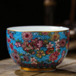 Buddha Stones Jingdezhen Porcelain Overglaze Decoration Colorful Flowers Ceramic Teacup Kung Fu Tea Cups Cup BS 1