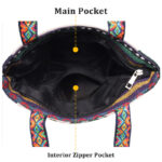 Buddha Stones Elephant Butterfly Embroidered Large Capacity Canvas Tote Bag Shoulder Bag Bag BS 3