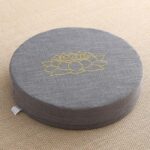 Buddha Stones Lotus Embroidery Cotton Linen Meditation Seat Cushion Decorations BS Soft 40cm*10cm DimGray