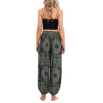 Buddha Stones Casual Loose Round Rose Pattern Harem Trousers Women's Yoga Pants Women's Harem Pants BS 7