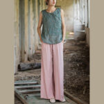 Buddha Stones Plain Wide Leg Pants Dance Women's Yoga Pants With Pockets Wide Leg Pants BS 66