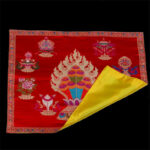 Buddha Stones Prayer Altar Mat Healing Meditation 8 Auspicious Symbols Mat Prayer Altar BS 2