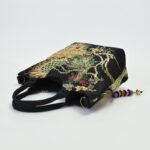 Buddha Stones Peacock Double-sided Embroidery Tote Bag Shoulder Bag Crossbody Bag Bag BS 9