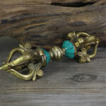 Buddha Stones Tibetan Five Prong Vajra Dorje Handcrafted Nepal Spiritual Power Copper Decoration Dorje BS 2