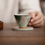 Buddha Stones Persimmon Boat Koi Fish Lotus Ceramic Teacup Kung Fu Tea Cup 50ml Cup BS 10