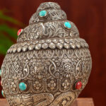 Buddha Stones Tibetan Handmade Natural Shankha Engraved Eight Auspicious Symbols Conch Shell Lucky Home Decoration Decorations BS 6