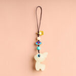 Buddha Stones Mini Cute Deer Glowstone Luminous Lucky Deer Energy Key Chain Phone Car Hanging Decoration Key Chain BS Luminous Deer Phone Hanging Decoration