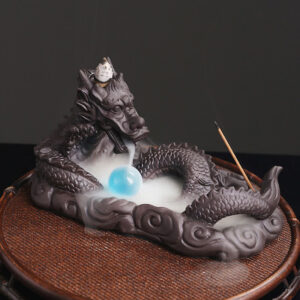 Buddha Stones Dragon Playing Ball Flower Protection Incense Burner Decoration Incense Burner BS Dragon&Ball