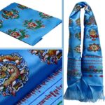 Buddha Stones Tibetan Lucky Blessing 5 Colors Khata Decoration (Extra 40% Off | USE CODE: FS40) Decorations BS Blue