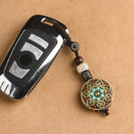 Buddha Stones Tibetan Om Mani Padme Hum Bodhi Seed Peace Key Chain Key Chain BS 12