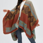 Buddha Stones Tibetan Shawl Diamond Pattern Winter Warm Cloak Scarf Tibetan Shawl BS 11