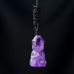 Buddha Stones Various Crystal Amethyst Pink Crystal White Crystal Citrine Buddha Carved Spiritual Healing Necklace Pendant Decoration (Extra 30% Off | USE CODE: FS30) Necklaces & Pendants BS Amethyst Necklace&Pendant