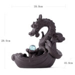 Buddha Stones Tibetan Dragon Protection Incense Burner Decoration Decoration BS 9