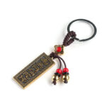 Buddha Stones Namo Amitabha Peace Blessing Keychain Key Chain BS 6