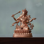 Buddha Stones Four-armed Manjusri Bodhisattva Figurine Serenity Copper Statue Decoration Decorations BS 3