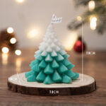 Buddha Stones Christmas Tree Scented Soy Wax Candle Gift For Family Friends Candles BS Dark Green Christmas Tree(Pomelo)